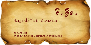 Hajmási Zsuzsa névjegykártya